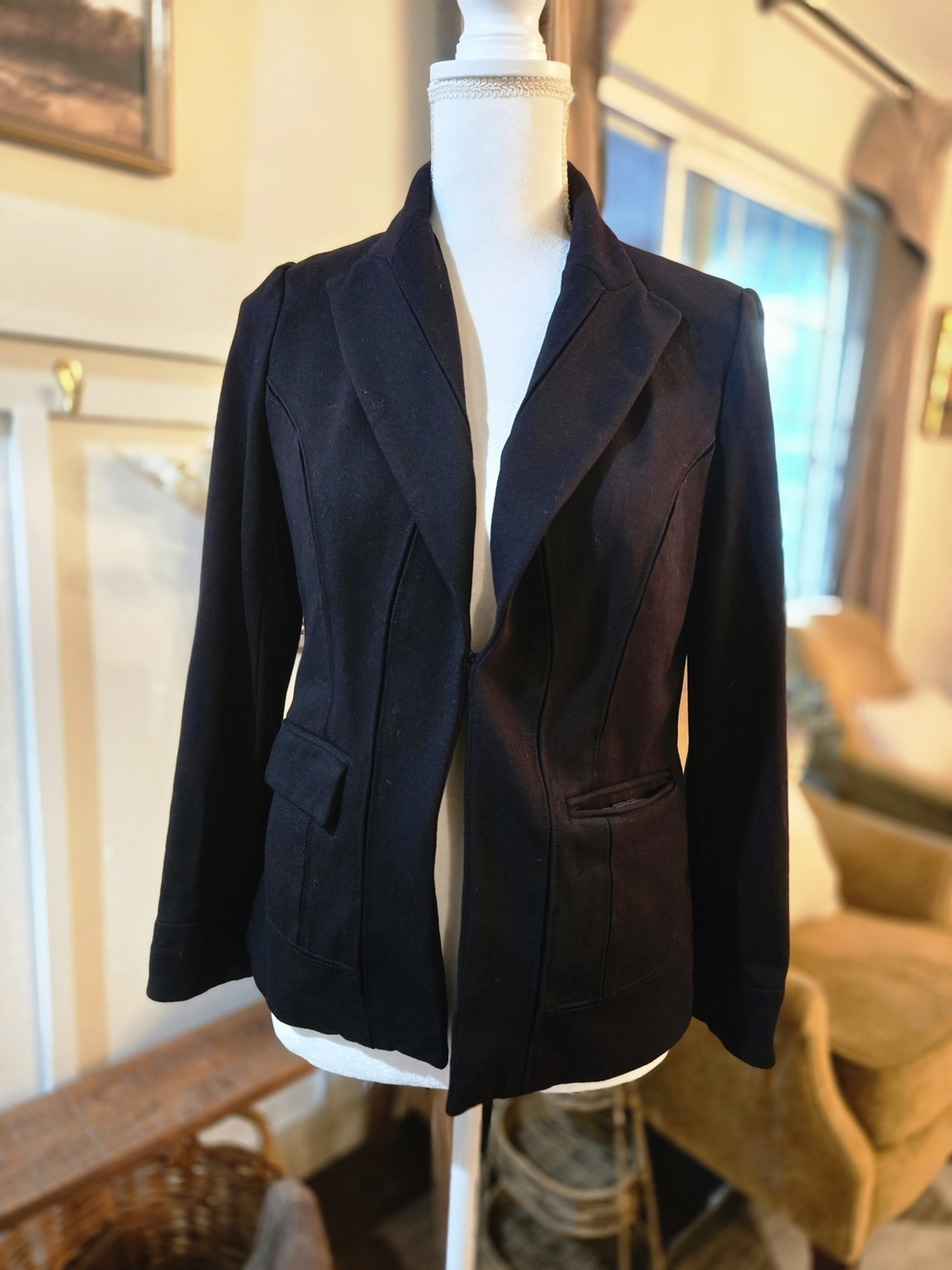 Chico's Black Tailored Ponte Blazer